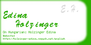 edina holzinger business card